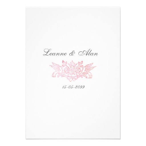 Vintage Fairytale Birds Border Wedding Invitation