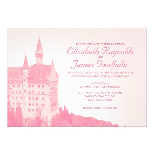 Vintage Fairytale Castle Wedding Invitations