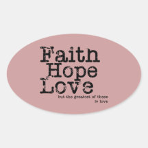 Vintage Faith Hope Love Stickers