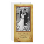 Vintage Fall Country Floral Wedding Photocard Photo Greeting Card