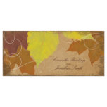 Vintage Fall Wedding Church Program  Autumn Leaves Full Color Rack Card