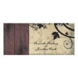Vintage Fall Wedding Church Program - Barn Board Rack Card Template