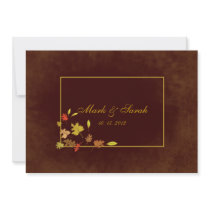 Vintage Falling Leaves Chocolate Invitation