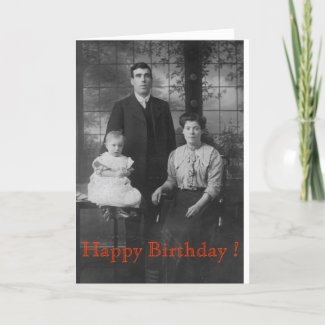 Vintage family card