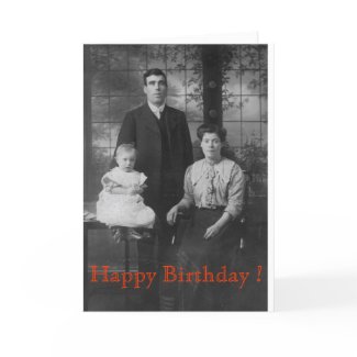 Vintage family card