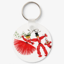 Vintage Family Christmas Keychain