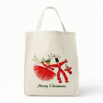 Vintage Family Christmas Organic Grocery Tote Tote Bag