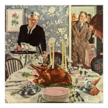 Vintage Family Thanksgiving Dinner Invitation