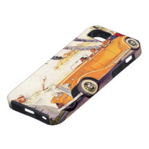 Vintage Family Vacation in a Convertible Car iPhone 5 Cases