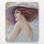 Vintage Fancy Fashionable Lady (23) Mousepad