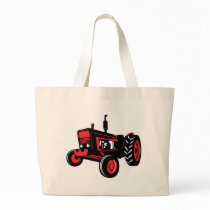 vintage farm tractor tote bag