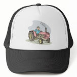vintage farm tractor cartoon hats