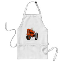 vintage farm tractor retro style apron