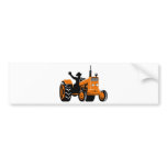 vintage farm tractor retro style bumper sticker