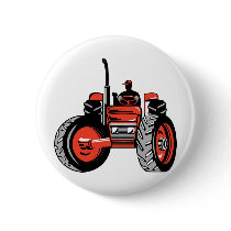 vintage farm tractor retro style buttons