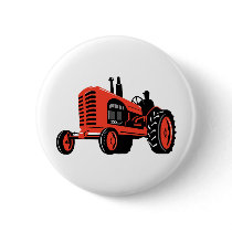 vintage farm tractor retro style pinback buttons