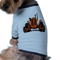 vintage farm tractor retro style dog shirt