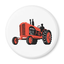 vintage farm tractor retro style refrigerator magnets