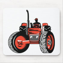 vintage farm tractor retro style mousepad