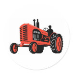 vintage farm tractor retro style stickers