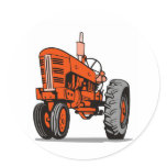 vintage farm tractor retro style stickers