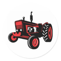 vintage farm tractor stickers