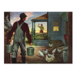 Vintage Farmer Working on the Farm Postcards