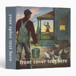 Vintage Farmer Working on the Farm Vinyl Binders