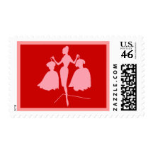 Vintage Fashiion Silhouettes Stamps
