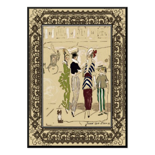 Vintage Fashion Design Small Business Business Cards (front side)