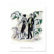 Vintage fashion figures,Tres Chic Poster art