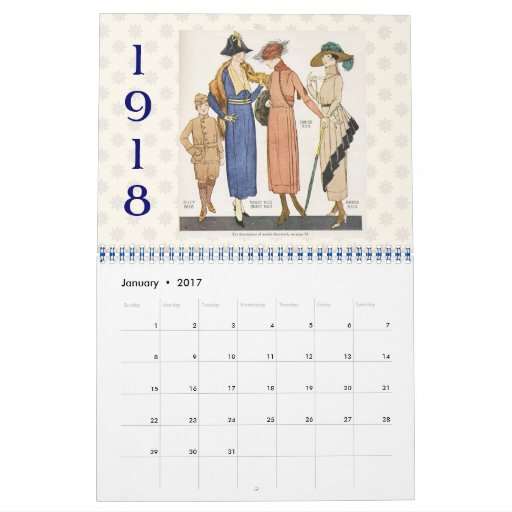 Fashion Illustration Calendar : Vintage fashion illustrations calendar zazzle Fashion Illustration Calendar : Vintage fashion illustrations calendar zazzle