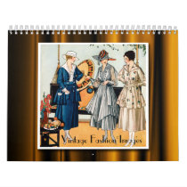 Vintage Fashion Images Calendar by DigitalCollageShoppe Vintage Fashion Images Calendar