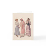 Vintage Fashion Note Greeting Card