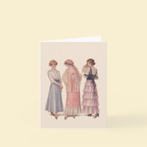 Vintage Fashion Note Greeting Card