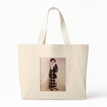 Vintage Fashion Portrait Canvas Bags
