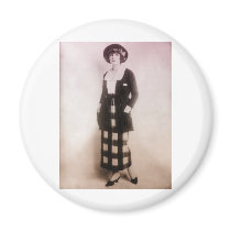 Vintage Fashion Portrait Magnets