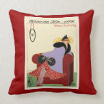 Vintage Fashion Poster Pillow