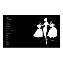 Vintage Fashion Silhouette Business Card Template