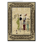 Vintage Fashionable Parisian Ladies Customizable Greeting Card