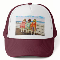 Vintage Fat Bottomed Girls at Beach Trucker Hat