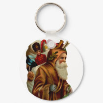 Vintage Father Christmas Keychain