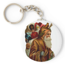 Vintage Father Christmas Keychain