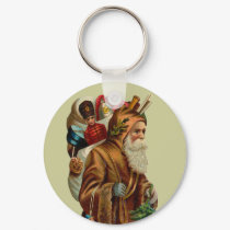 Vintage Father Christmas keychains by MyOtherPlanet Vintage Father Christmas keychains
