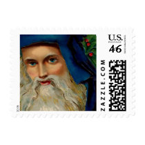 Vintage Father Christmas Small Postage