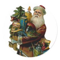 Vintage Father Christmas Sticker