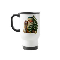 Vintage Father Christmas Travel Mug by Vintage_Gifts Vintage Father Christmas Travel Mug