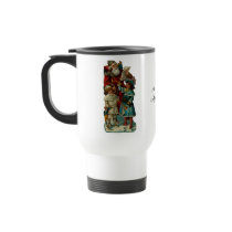 Vintage Father Christmas Travel Mug by Vintage_Gifts Vintage Father Christmas Travel Mug