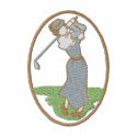 Vintage Female Golfer embroidered shirts by ZazzleEmbroidery Vintage Female Golfer embroidered shirts