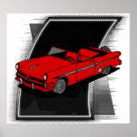 Vintage Fifties Car Poster posters